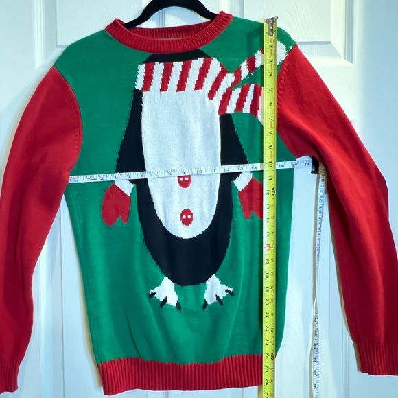 Get it now! Ships out every morning! Ugly Christmas Sweater Penguin,  Small - Picture 2 of 4